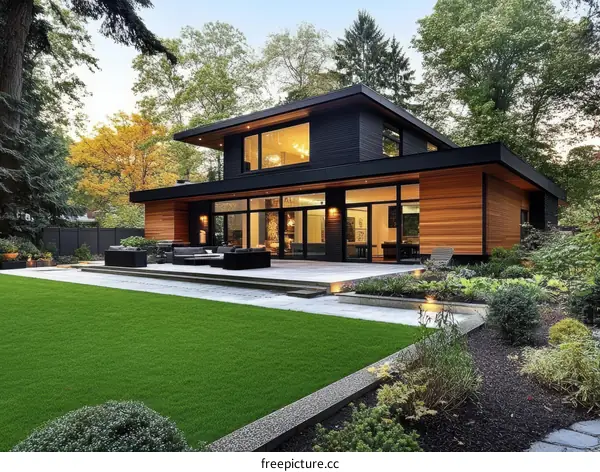 Modern House Backyard Landscaping Design