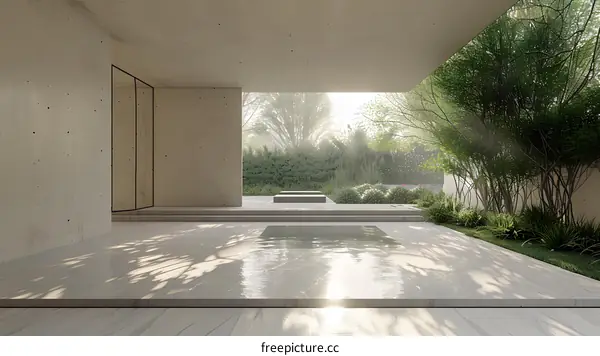Modern Minimalist Architecture with Concrete and Glass