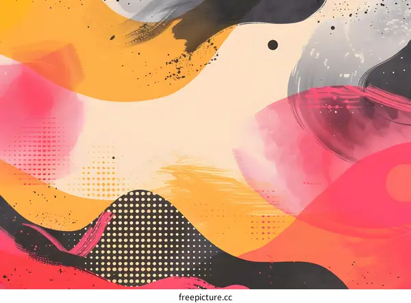 Abstract Art Background with Watercolor Brush Strokes