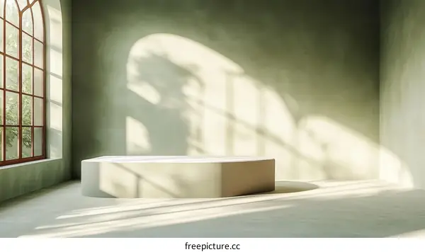 Modern Minimalist Empty Podium Display