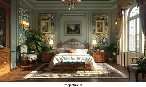 European-style retro bedroom