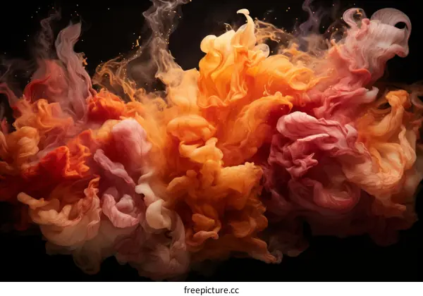 Explosion of Colorful Smoke