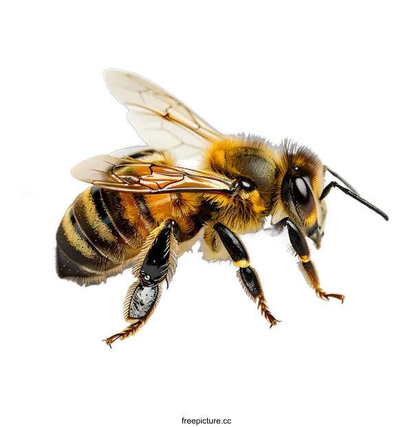 [Transparent Background PNG]A bee on a white background
