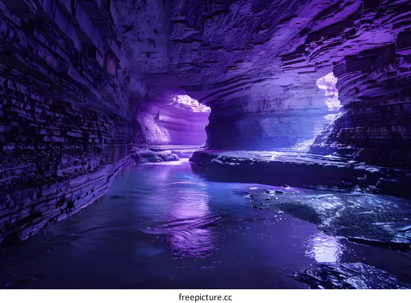 The Purple Glow of an Underground River