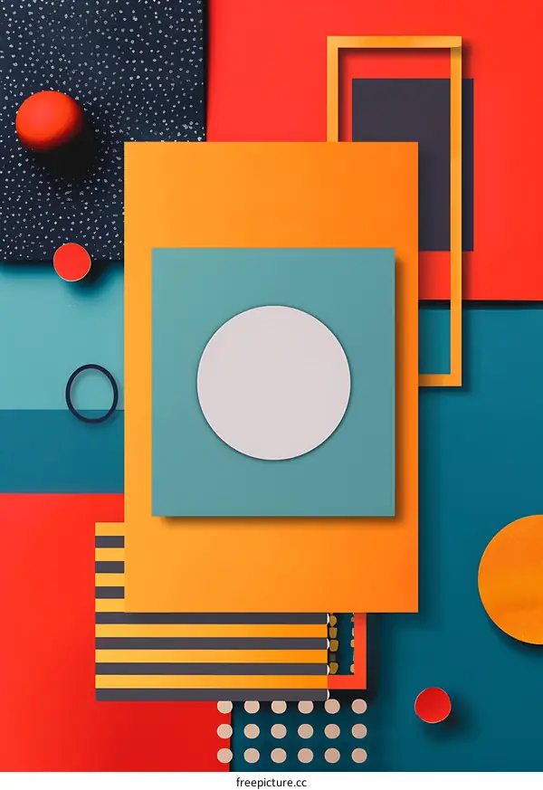 Abstract Colorful Geometric Shapes Background Design