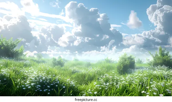 4K Ultra HD Aesthetic Summer Grassland Landscape