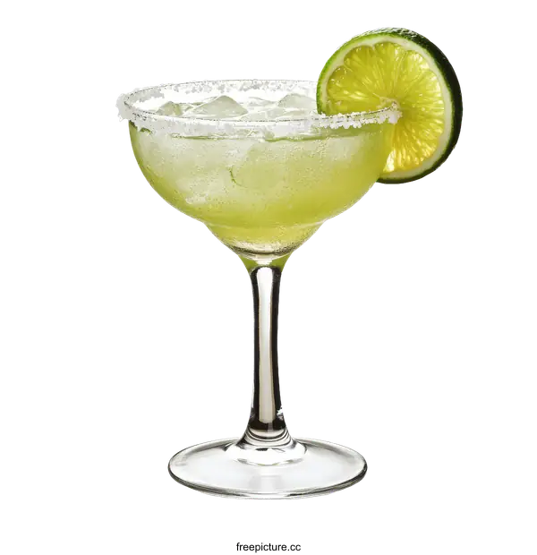 [Transparent Background PNG]Refreshing Margarita Cocktail in Glass