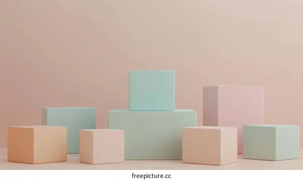 Pastel Colored Geometric Display Pods