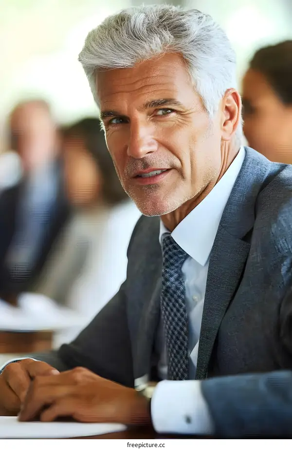 Confident Businessman Looking at the Camera