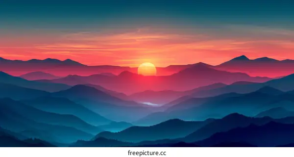 Majestic Mountain Sunset