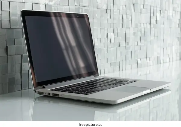Laptop placed on the table