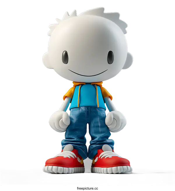 [Transparent Background PNG]3D Character with Casual Clothing