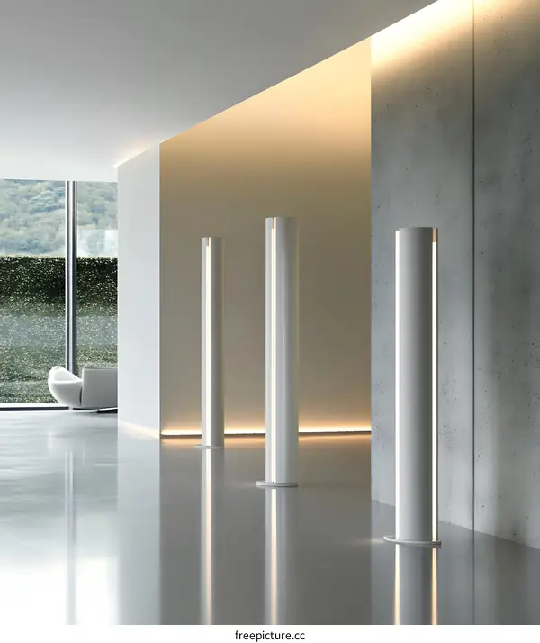 Modern Interior Design with Minimalist Floor Lamps