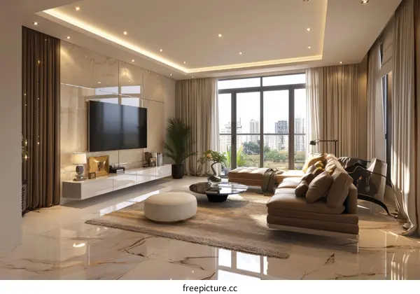 Cozy Living Room Interiors with Modern Decor