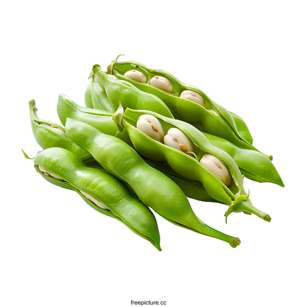 [Transparent Background PNG]Fresh Green Beans on White Background