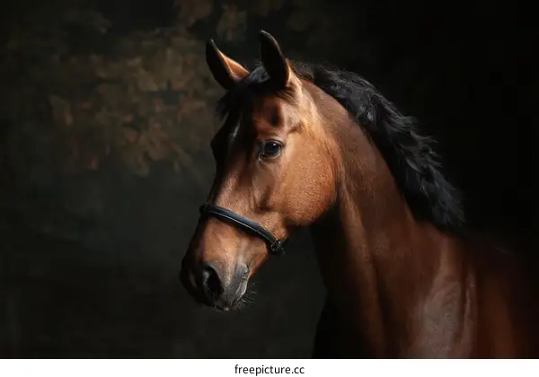 Close-up Portrait of a Majestic Horse