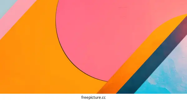Abstract Background with Curved Shapes and Vibrant Colors