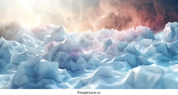 Blue and white abstract polygonal background