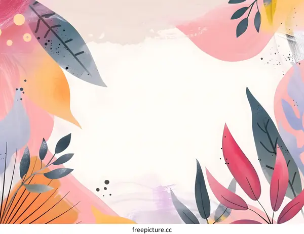Abstract Watercolor Floral Background