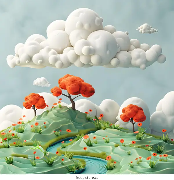 Surreal landscape illustration