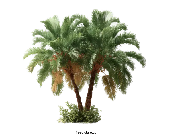 [Transparent Background PNG]Palm Tree Isolated on White Background
