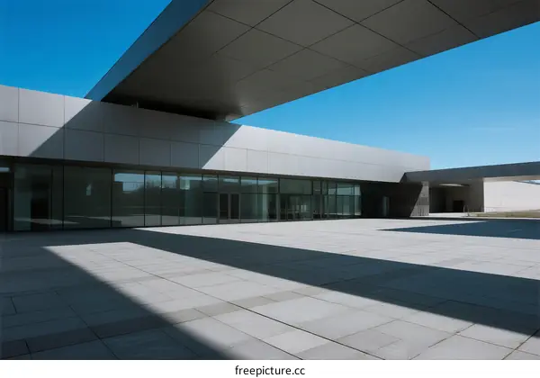 Modern Architectural Structure with Large Glass Facade