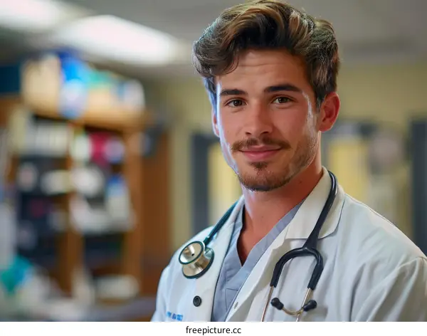 Portrait of a male doctor smiling