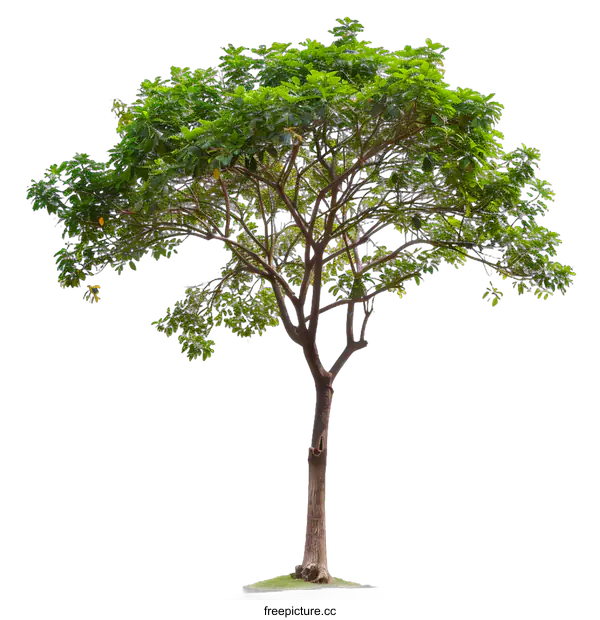 [Transparent Background PNG]Green Tree Isolated on White Background