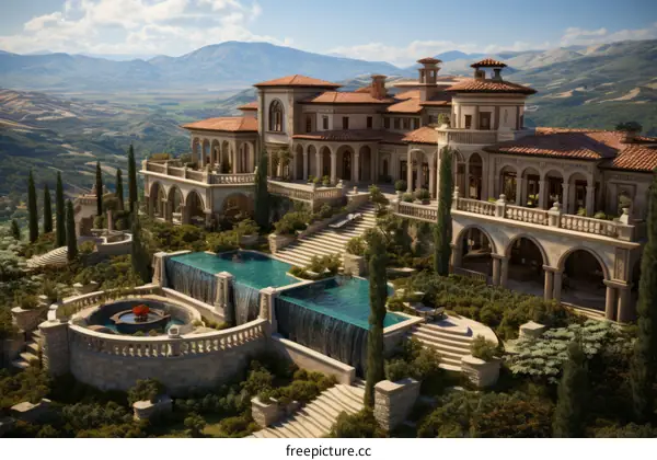 Luxurious Mountain Estate with Grand Architecture