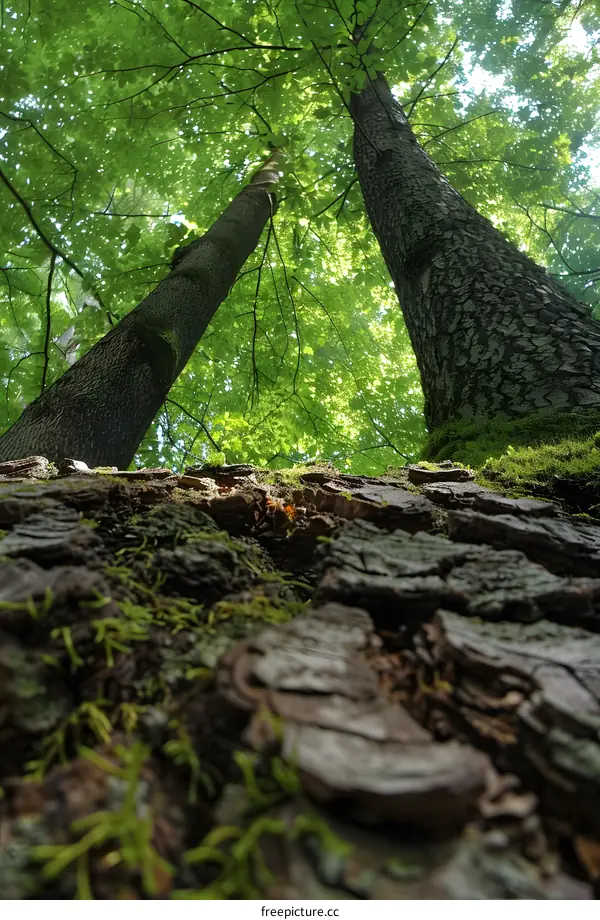Looking Up the Trunk of a Tree