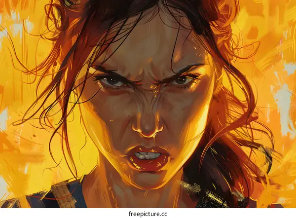 A portrait of a young woman with brown hair and brown eyes. She is wearing a blue shirt and has her hair in a ponytail.