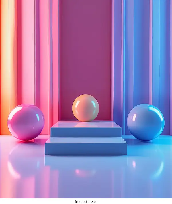 Three Spheres in Different Colors