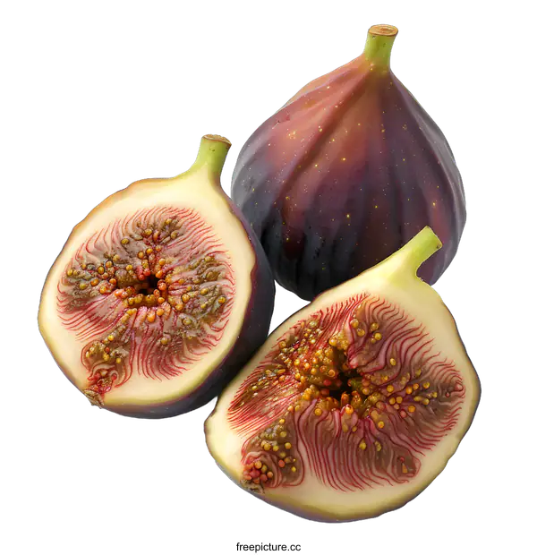 [Transparent Background PNG]Fresh figs on white background