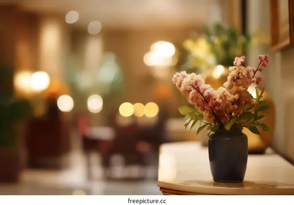 Elegant Floral Arrangement in a Lobby