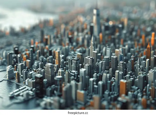 Abstract Cityscape Illustration of New York