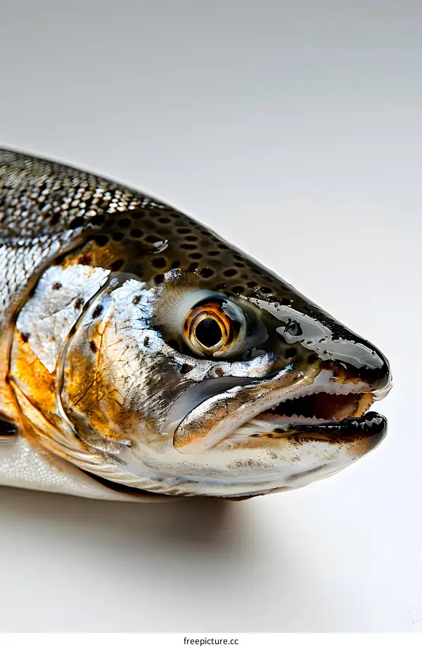 Close up of a brown trout