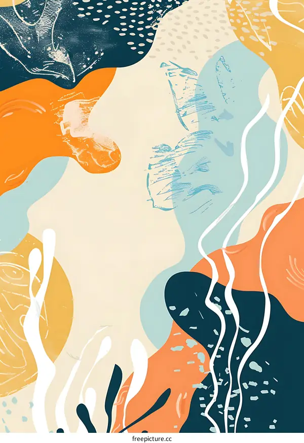 Abstract Art Background With Colorful Shapes