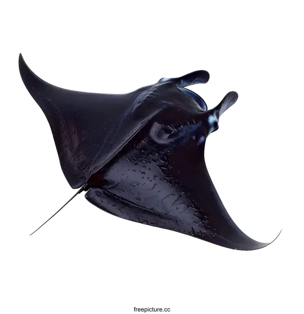[Transparent Background PNG]Giant oceanic manta ray isolated on white background