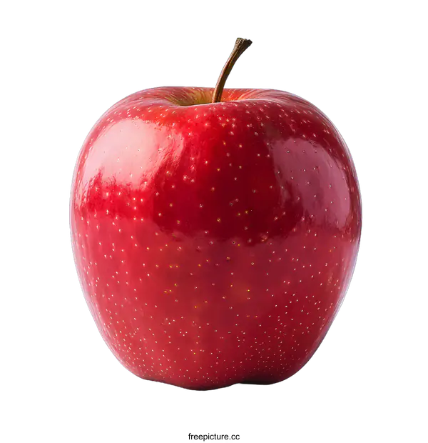 [Transparent Background PNG]A single red apple on a white background