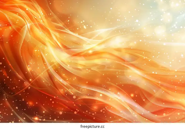 Golden Waves Symphony: Glowing in Flow and Light