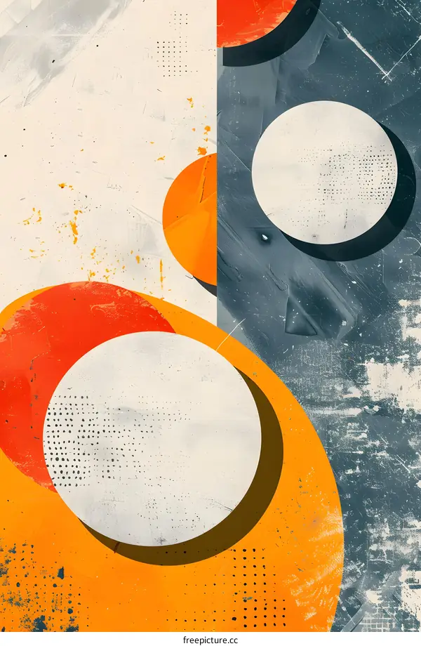 Abstract Geometric Shapes with Grunge Texture