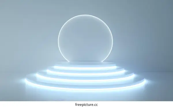 Neon Light Stage Display Background