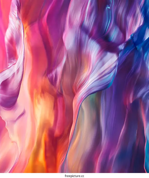 Abstract Colorful Background with Wavy Lines and Swirls