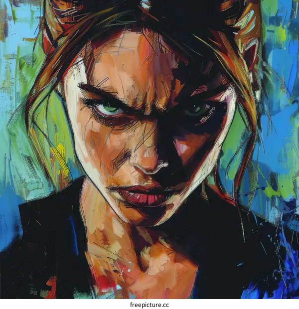 portrait of a woman with green eyes