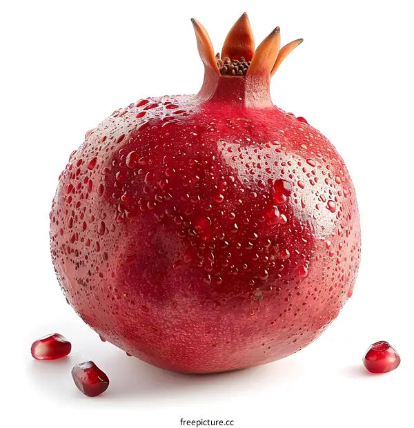 Fresh Pomegranate With Water Droplets