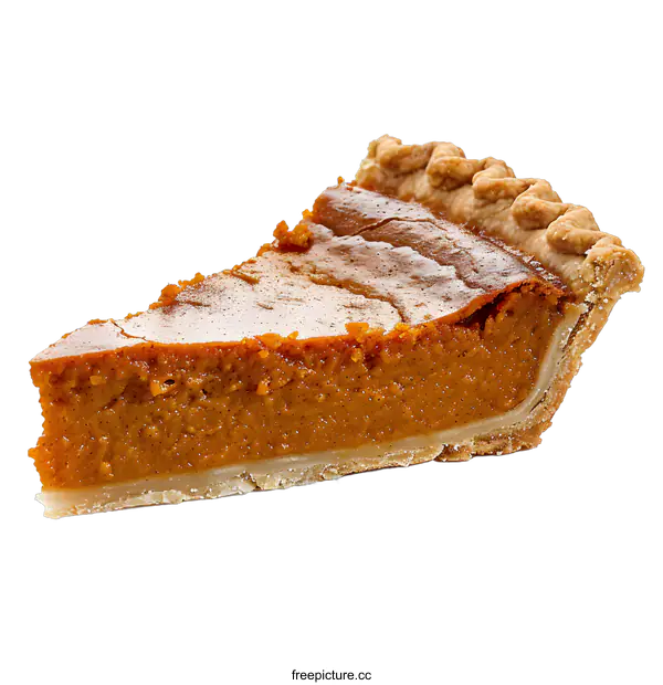 [Transparent Background PNG]Slice of Pumpkin Pie
