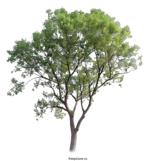 [Transparent Background PNG]Green Tree Isolated on White Background