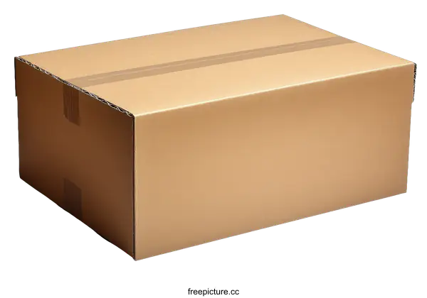 [Transparent Background PNG]Brown Cardboard Box for Shipping
