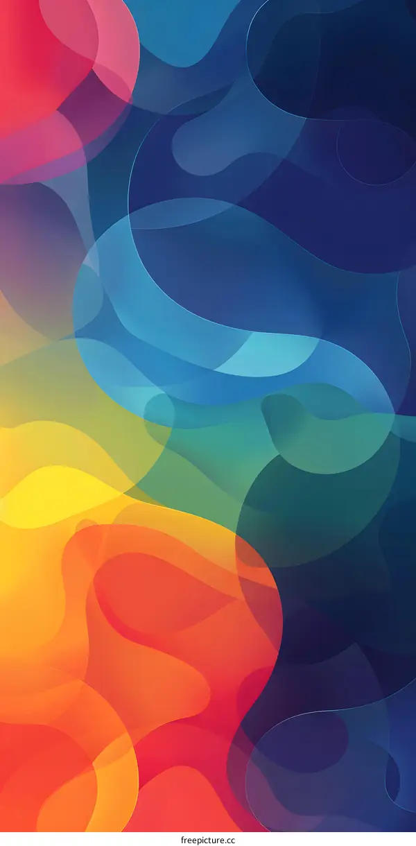 Abstract Background With Colorful Overlapping Shapes