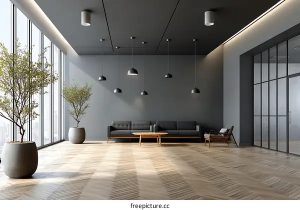 Modern Minimalist Office Lounge Design